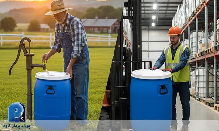 جابجایی بشکه مواد غذایی